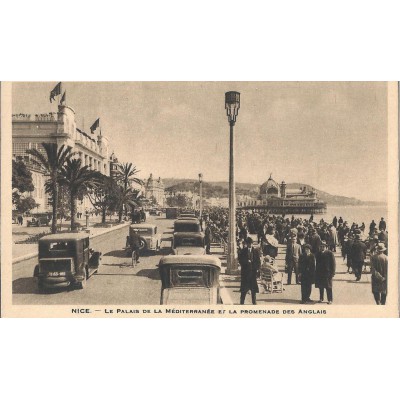 Nice- le palais de la Méditerranée et la Promenade des Anglais